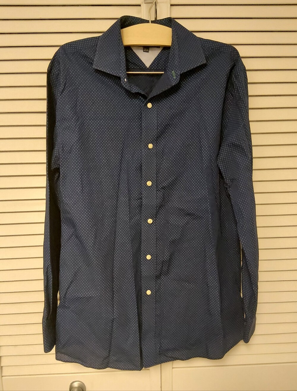 Tommy Hilfiger Navy Microdot Long-Sleeve Dress Shirt